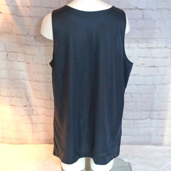 City Streets Womans Gray Cameo Netted Tank Top L - Picture 3 of 8